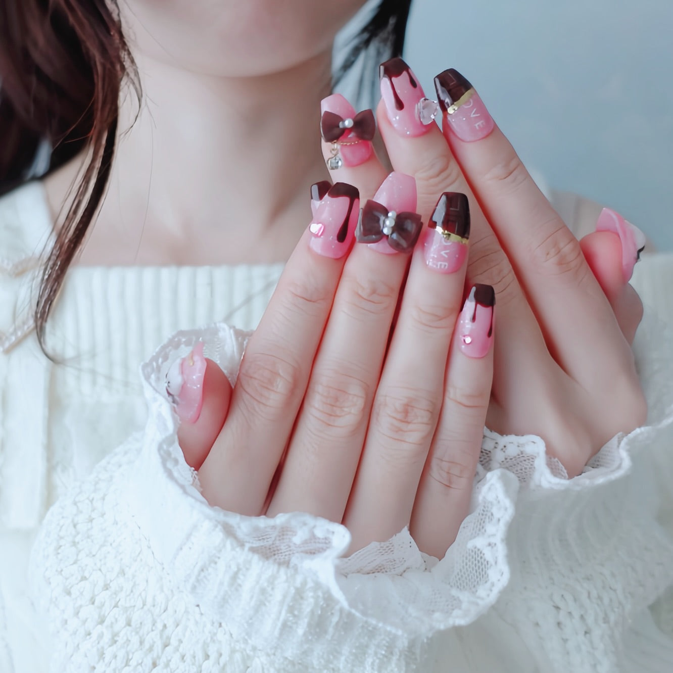 Valentine's  Day Limited Design ⭐︎ Melty Chocolate Nails