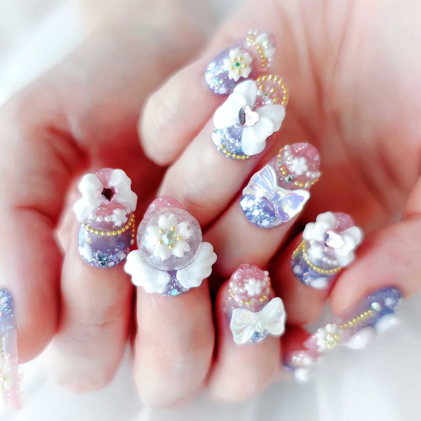 Magical Milky Sky Nails