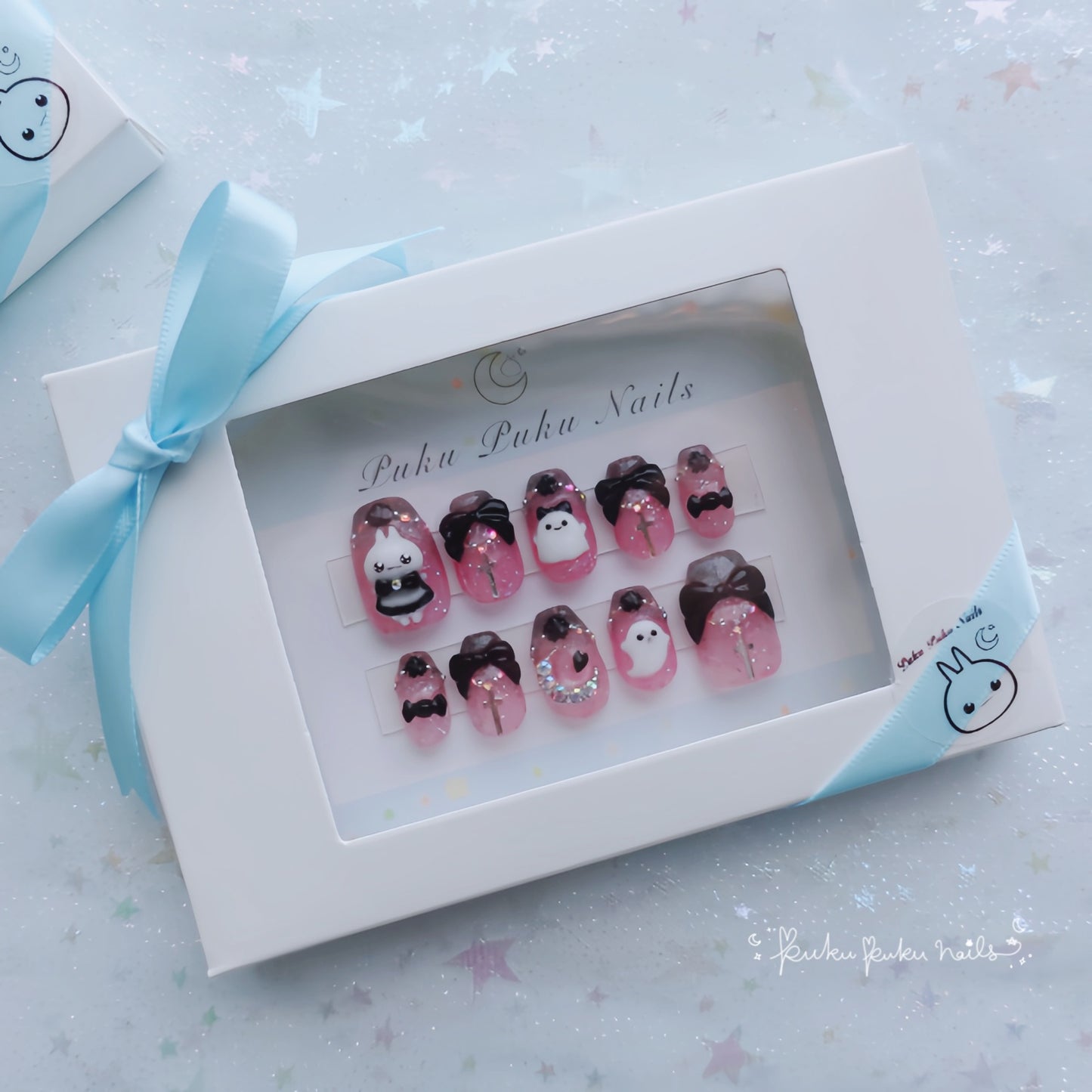 Halloween Limited Design ☆Goth Lolita Ghost Nails