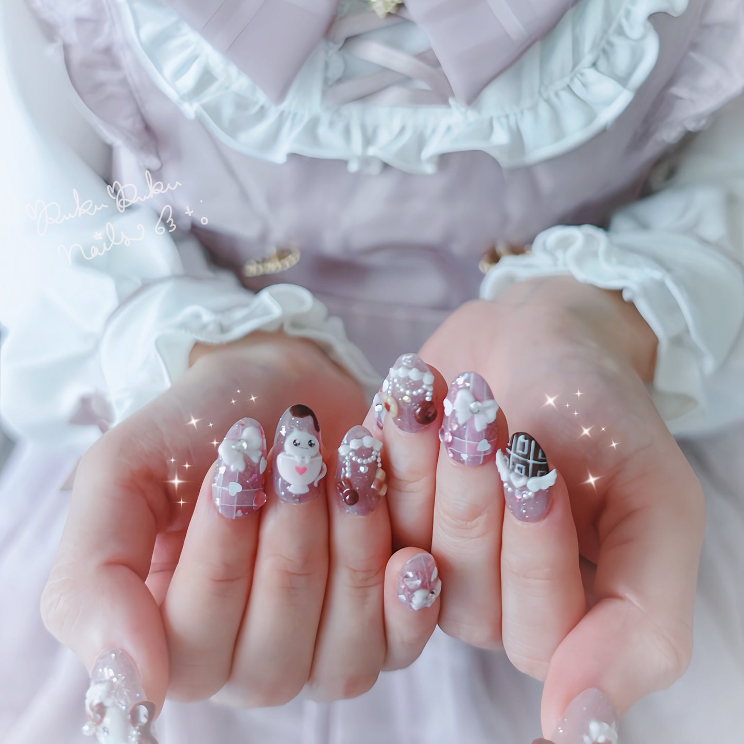 Sweet Chocolate Cafe Nails