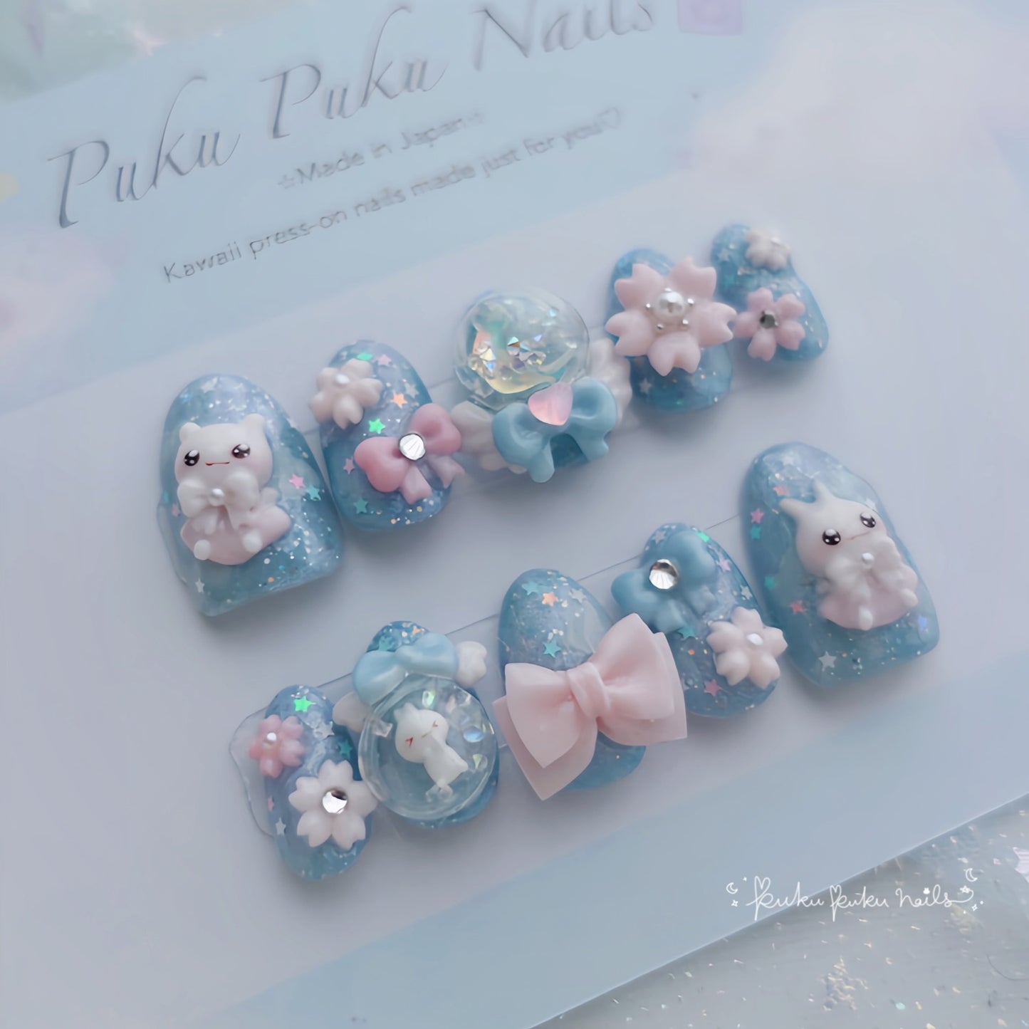 January Limited Design ⭐︎ Dreamy Sakura Sky Nails