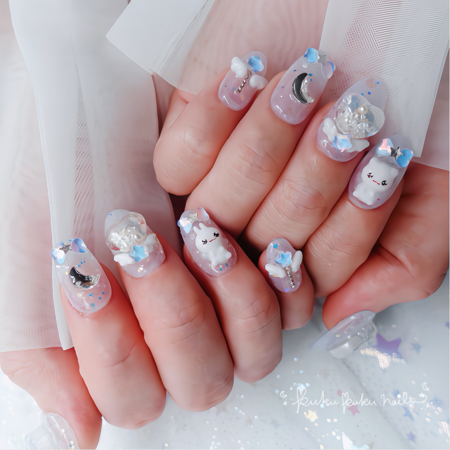 Aurora Snow Globe Magical Nails