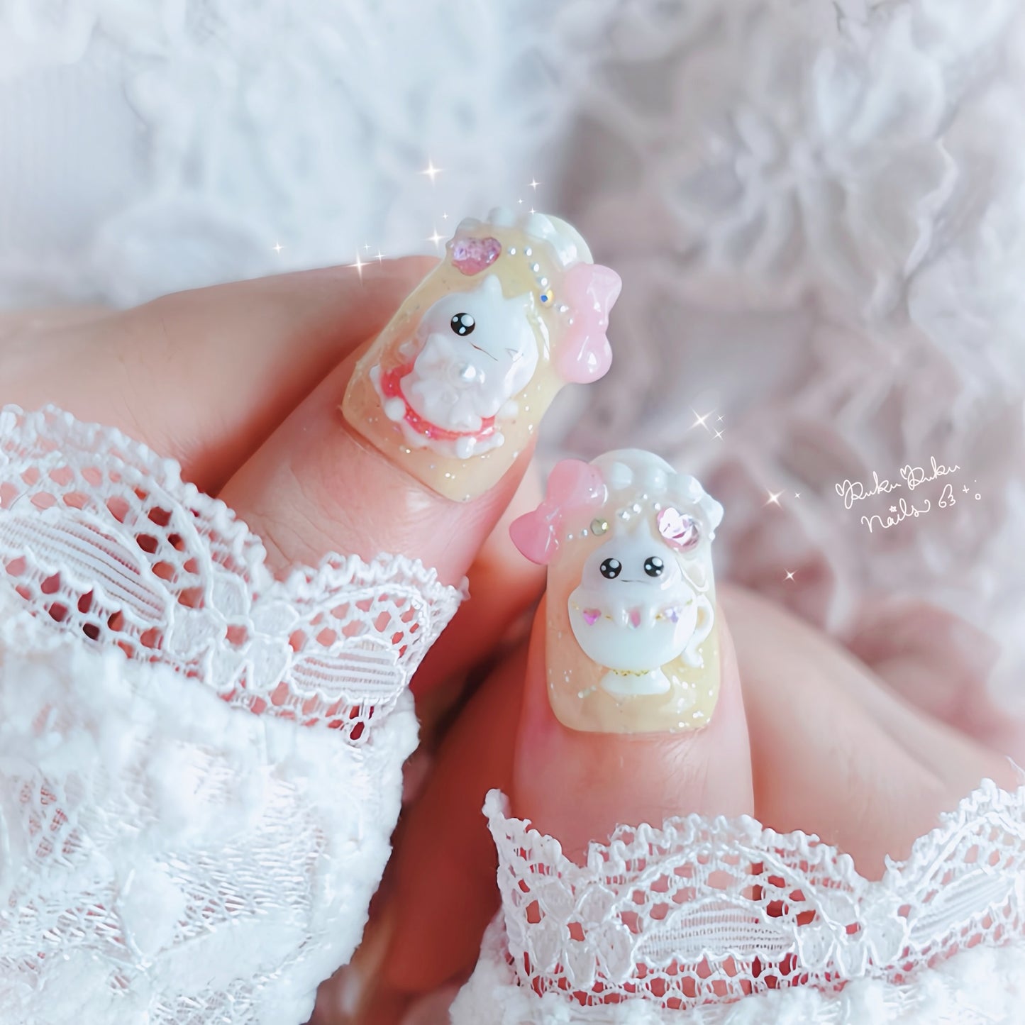 Sakura Shortcake Nails🍰🌸 ໒꒱ ‧₊˚｡