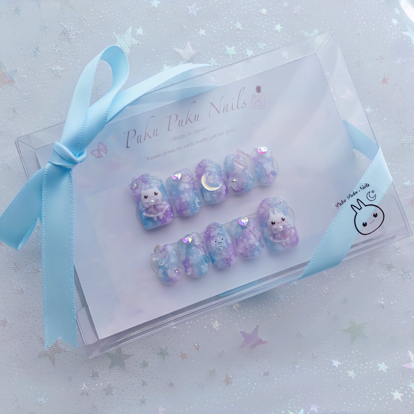 June Limited Design ☆ Fairy Rain Hydrangea Nails