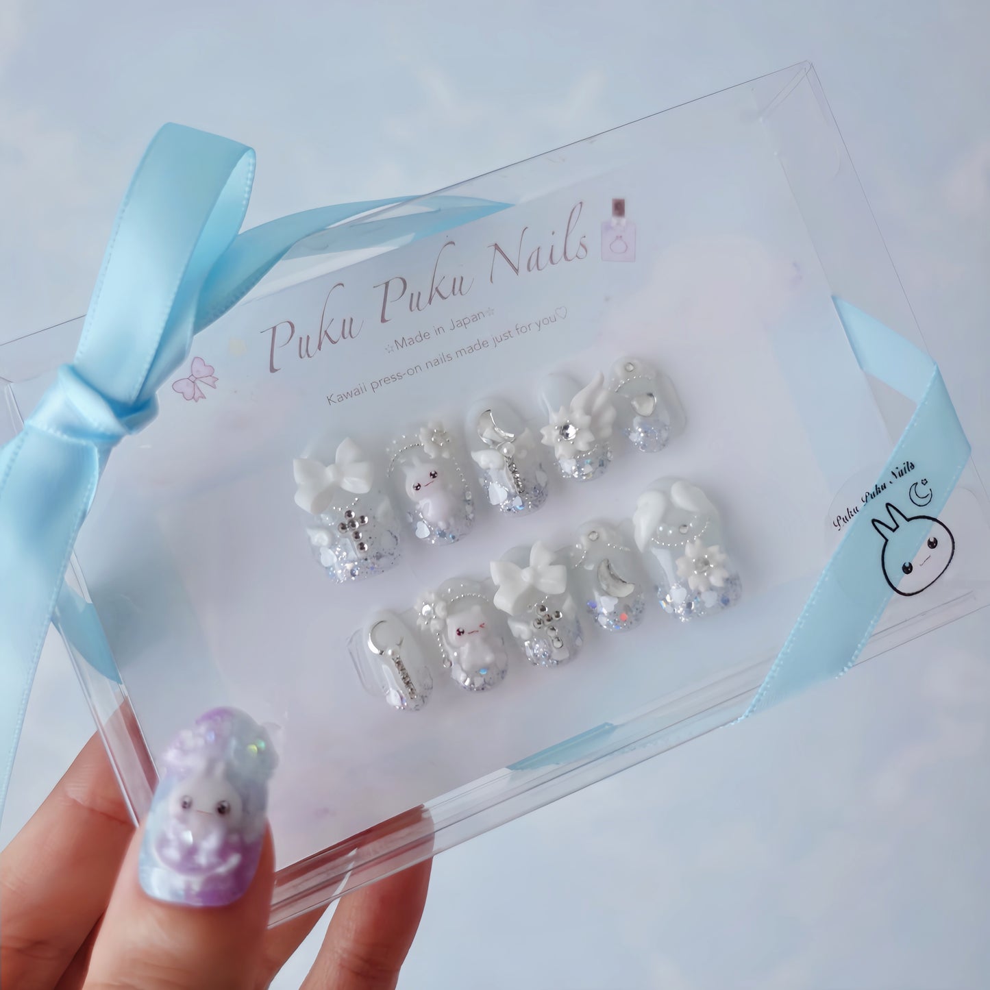 Angel Twinkle Veil Nails