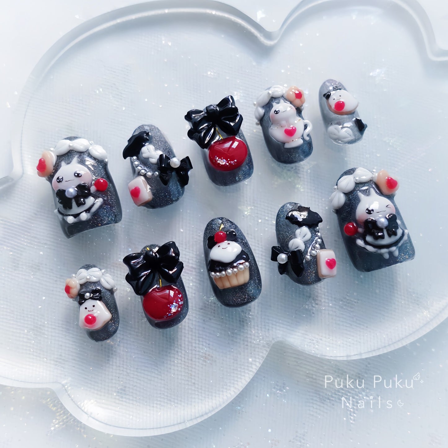 Spooky Night Cafe Nails
