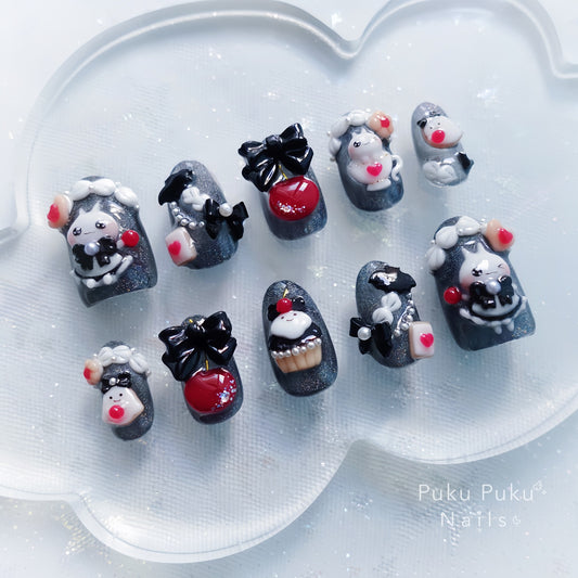 Spooky Night Cafe Nails