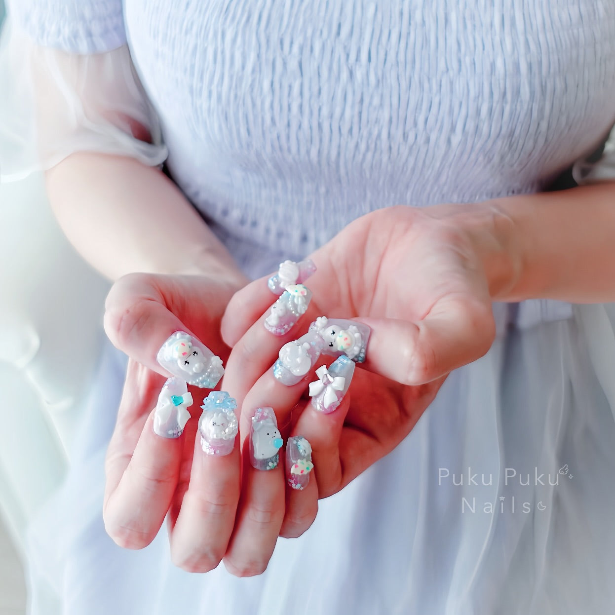 Halloween Cotton Candy Nails