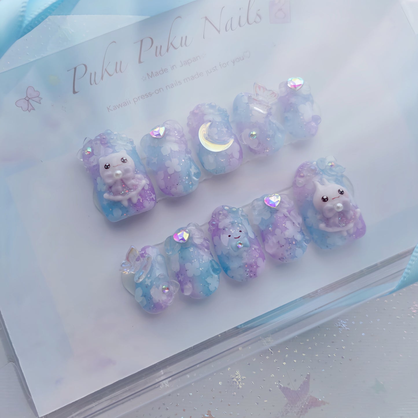 June Limited Design ☆ Fairy Rain Hydrangea Nails