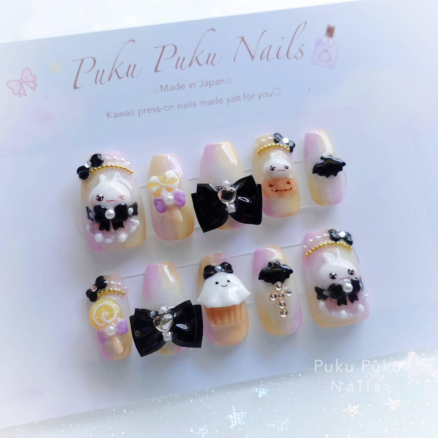 Kawaii Halloween Party Nails