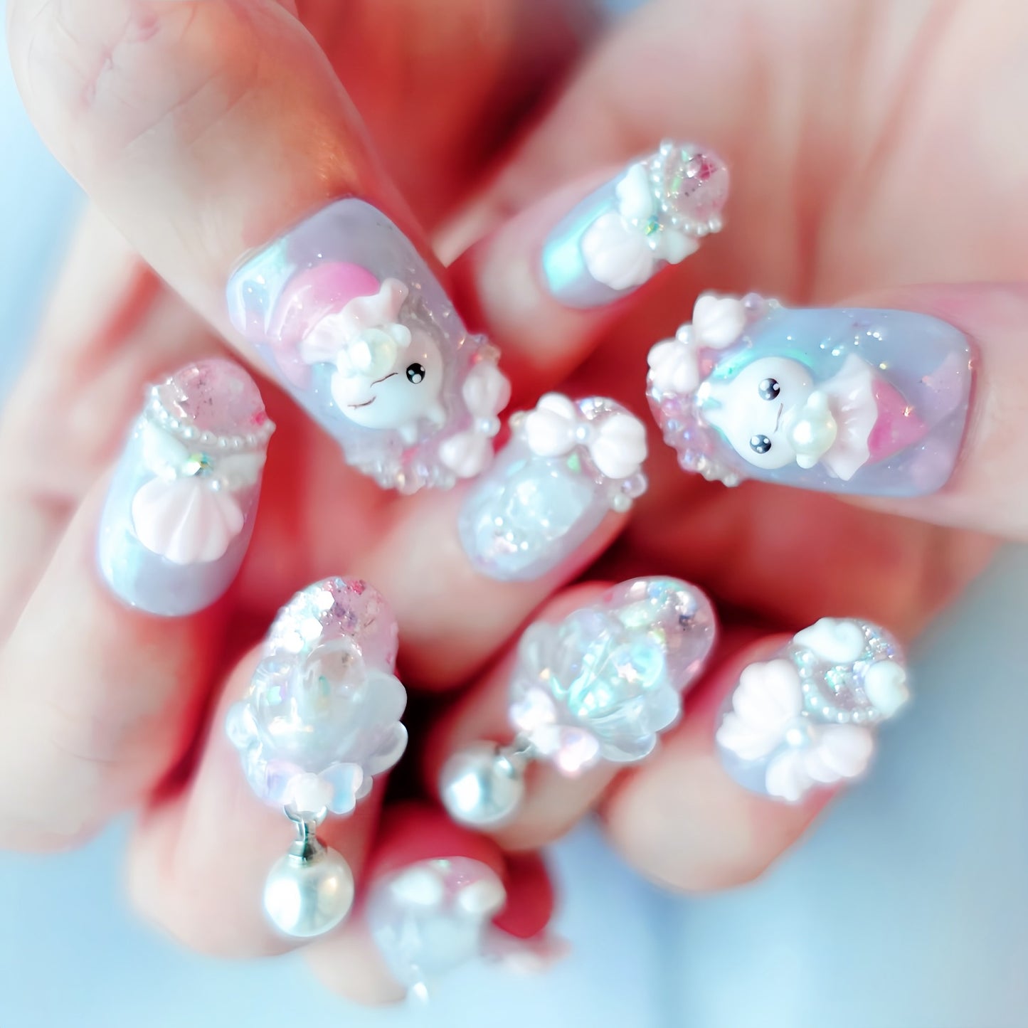 Summer Limited Design ☆Yumekawa Mermaid Princess Nails