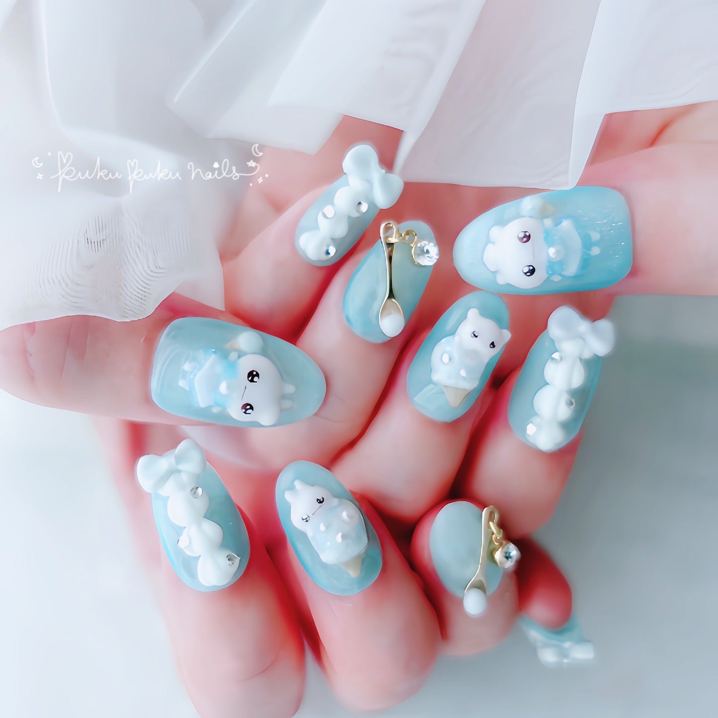 Kawaii Ice Cream Shop Nails
