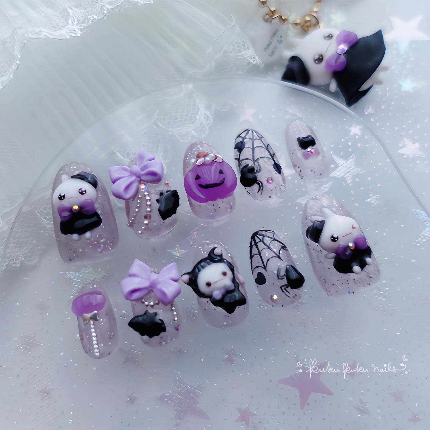 Halloween Limited Design ☆Kawaii Spider Nails