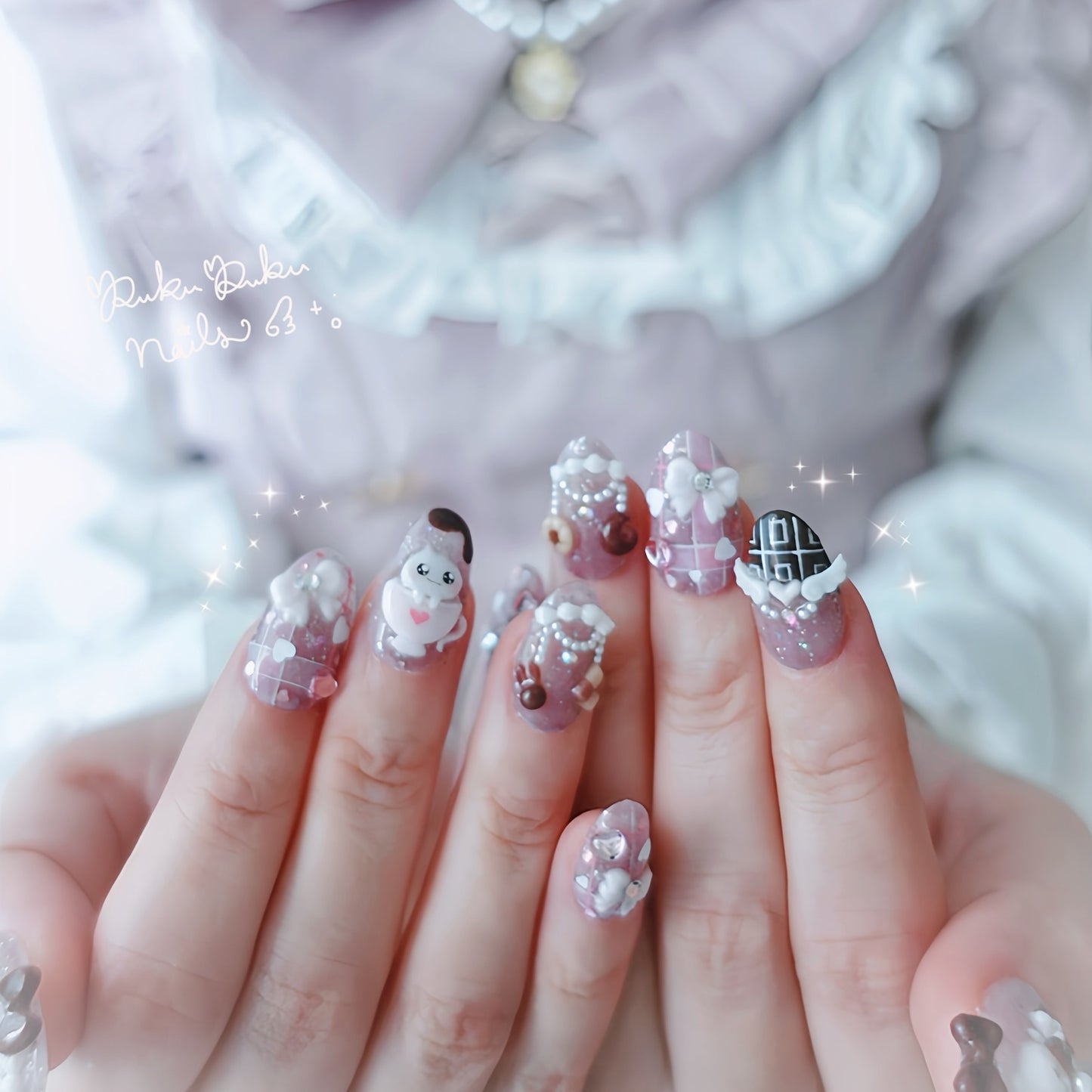 Sweet Chocolate Cafe Nails