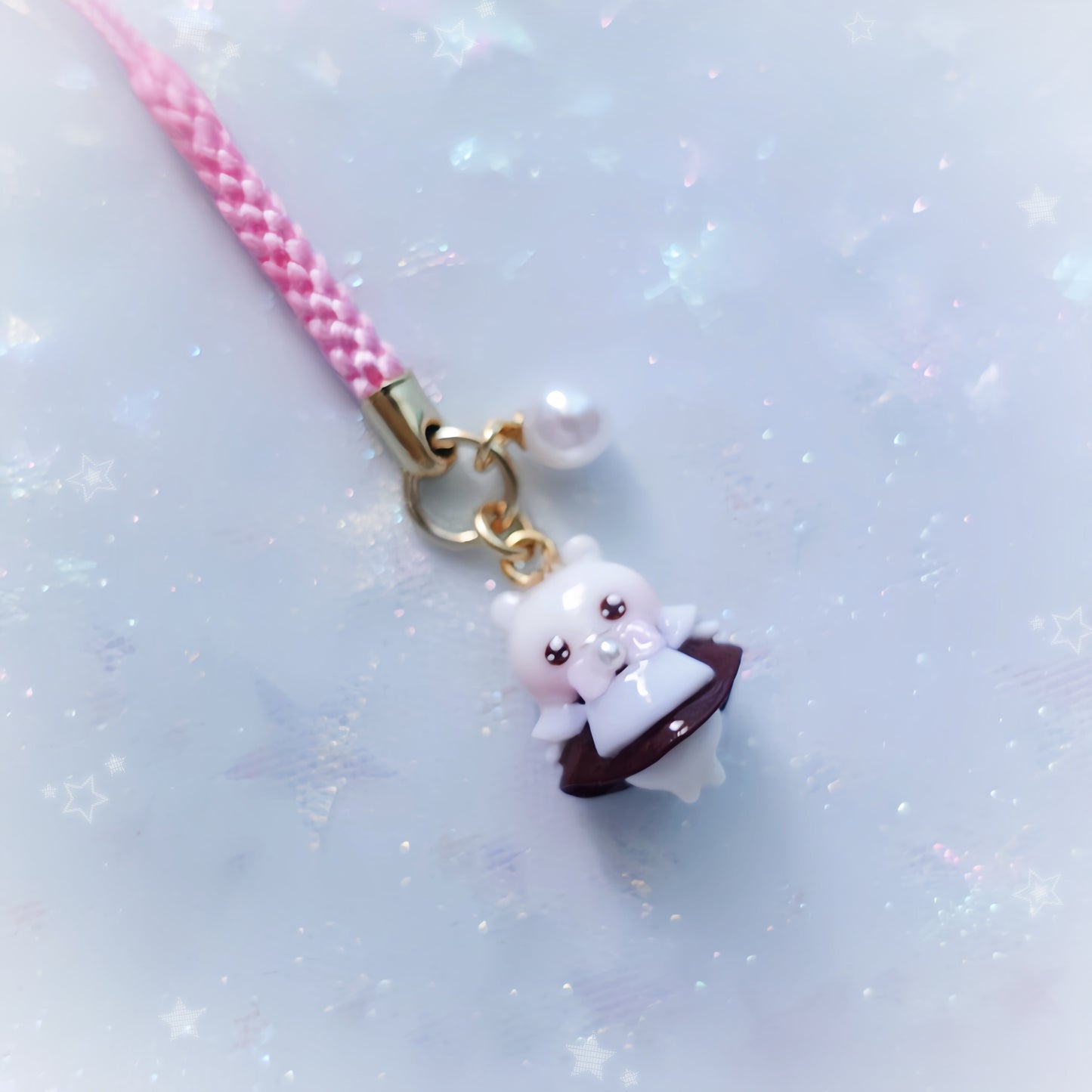 Puku-kuma Mini Strap ☆Chocolate Cafe Girl
