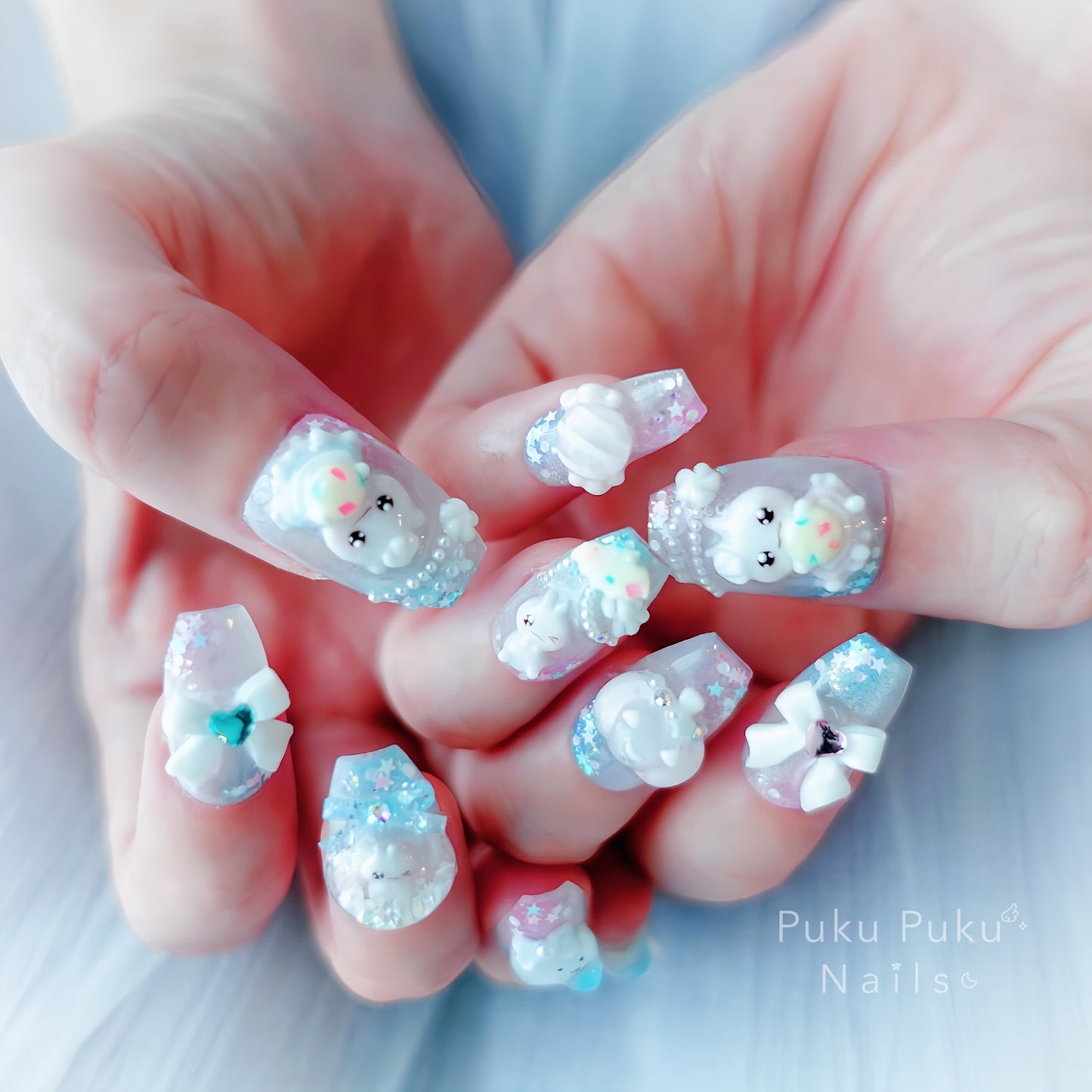 Halloween Cotton Candy Nails