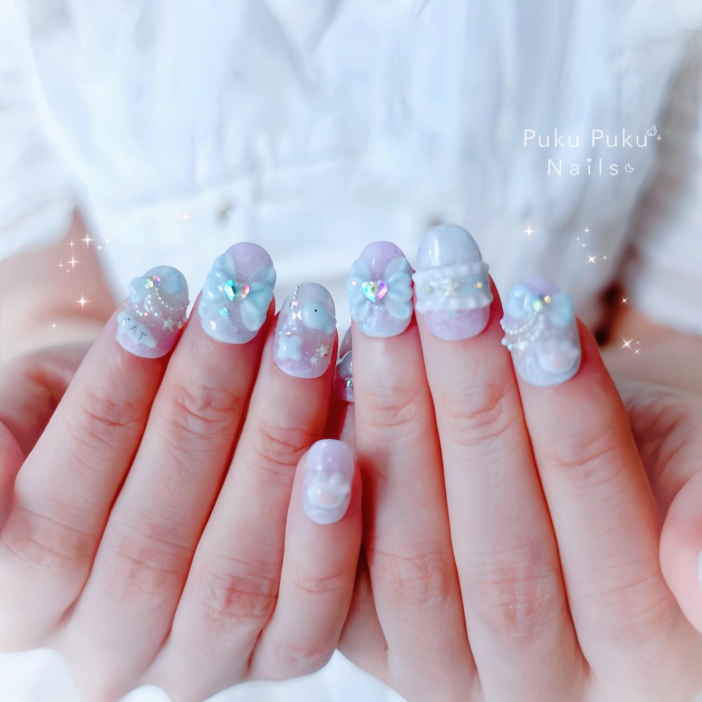 Yumekawa Kitty Nails🐈☁️