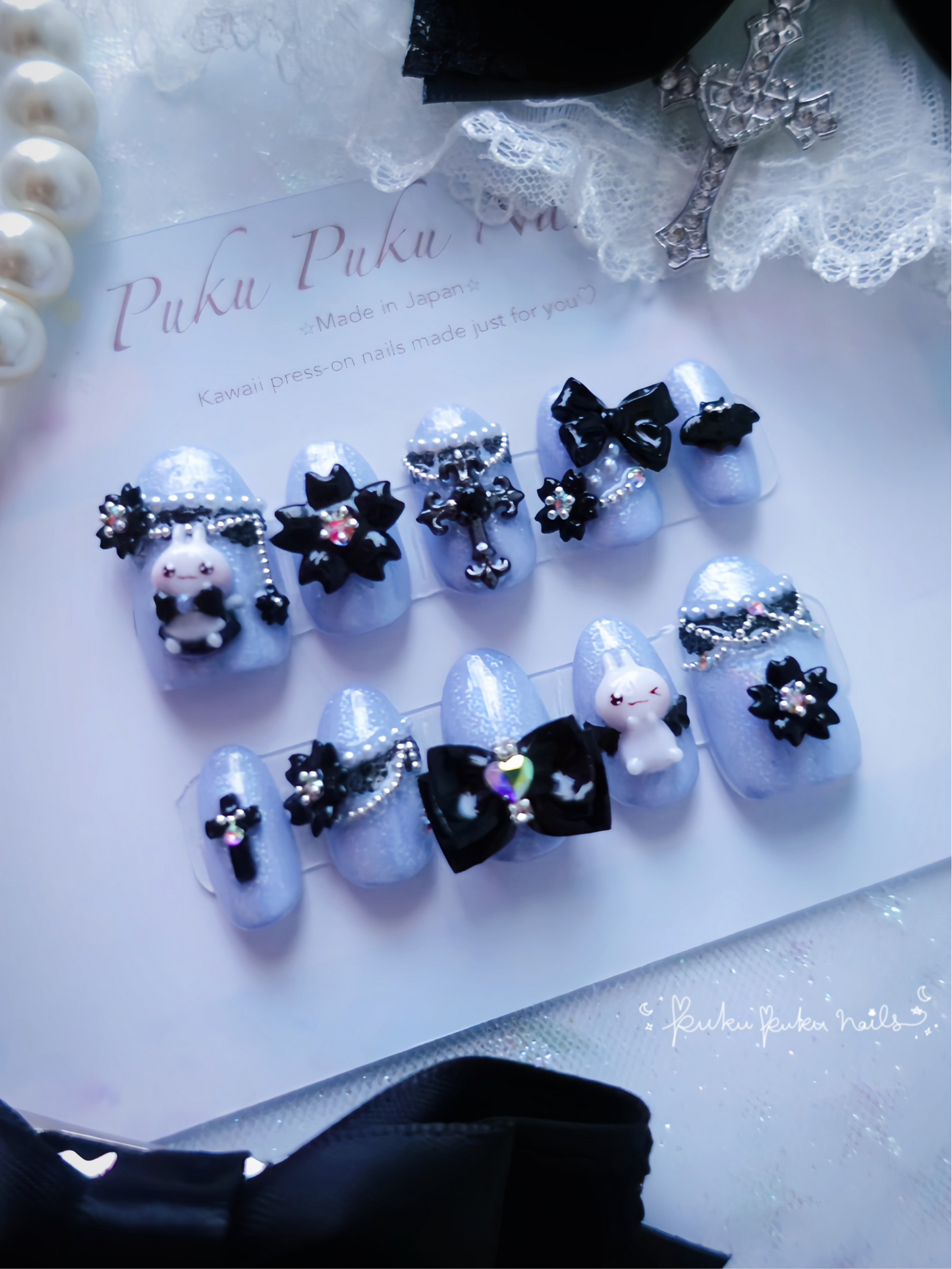 Kira Kira Gothic Lolita Nails
