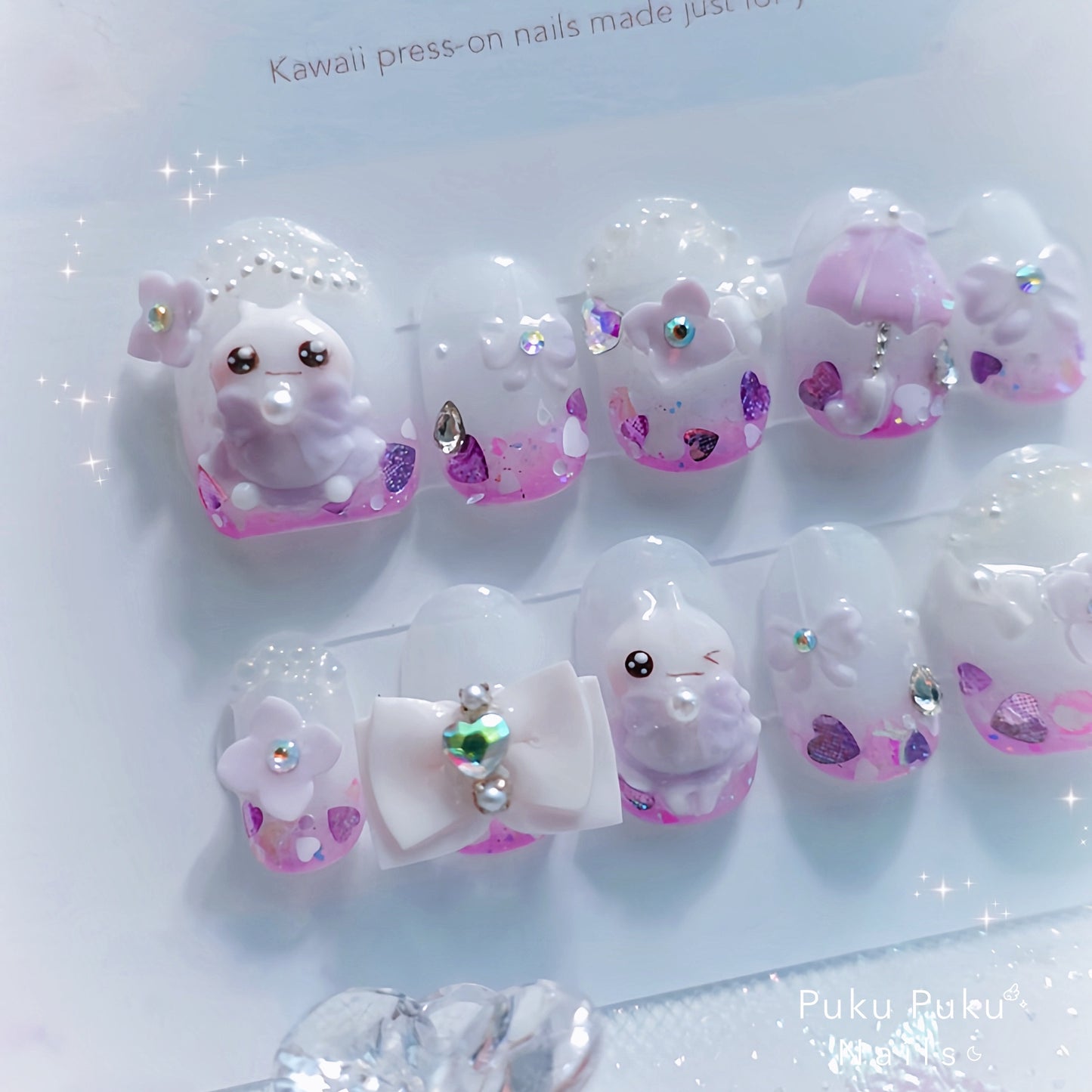 Rainy Day Princess Nails☔️ ໒꒱ ‧₊˚｡