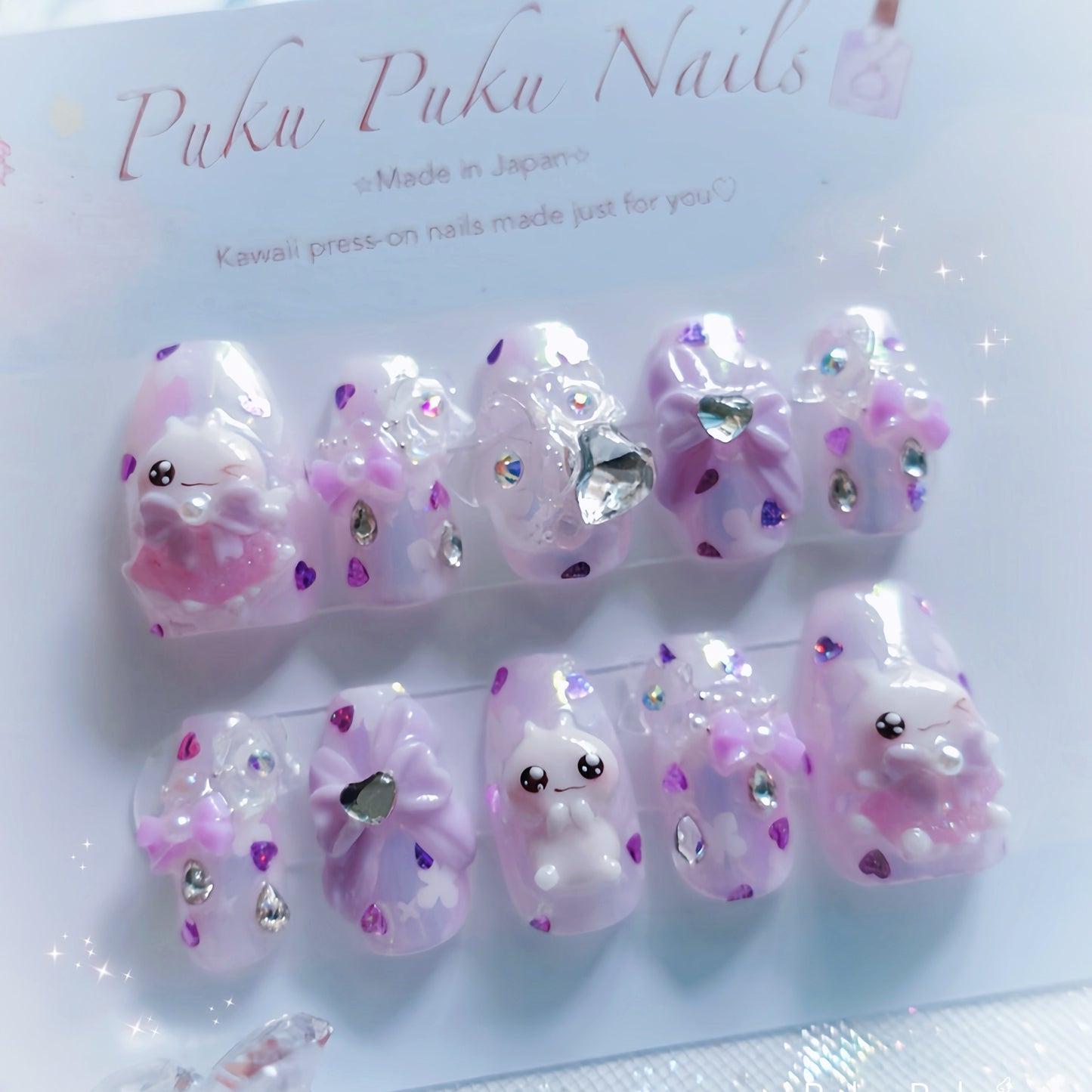 Hydrangea Jewel Shower Nails