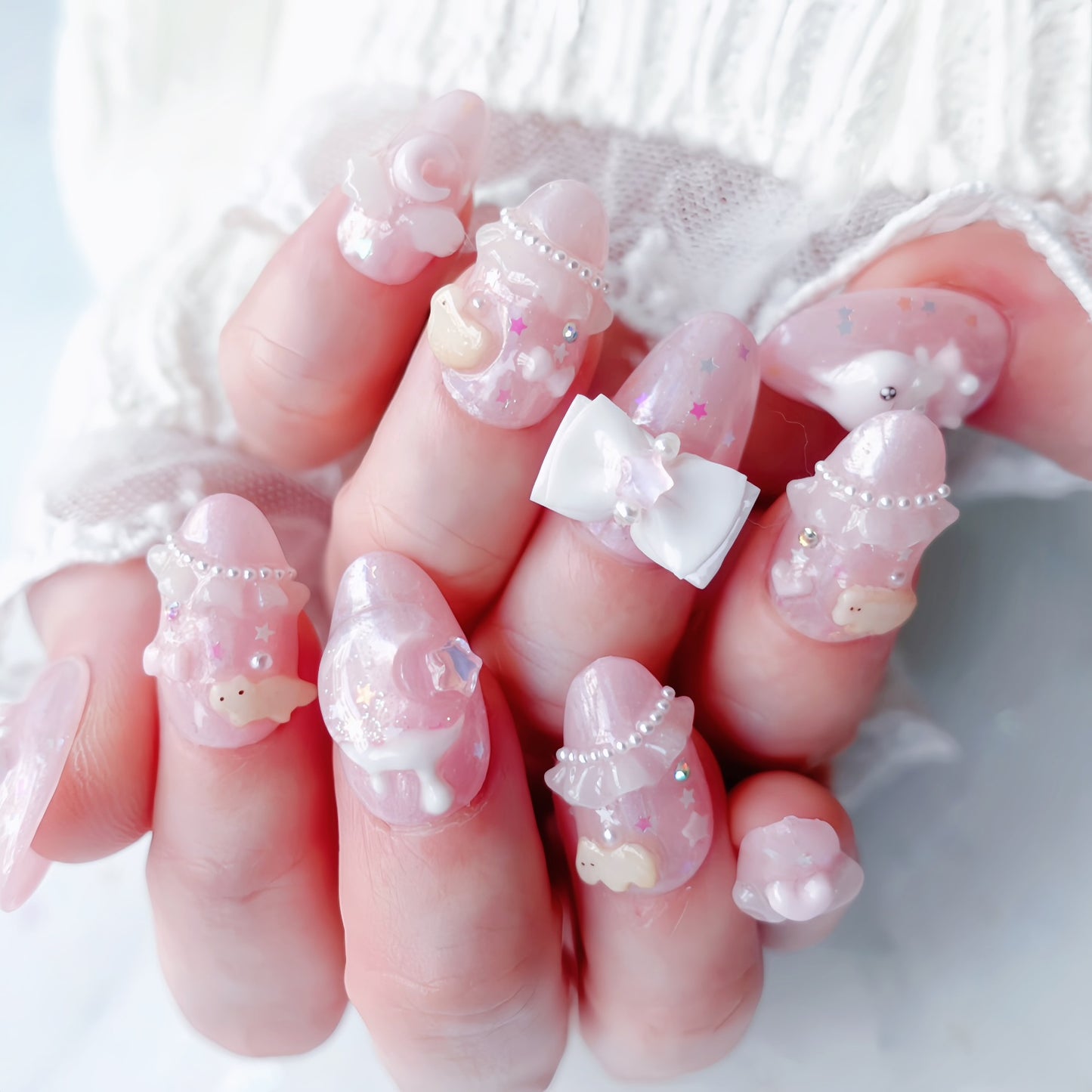 Dreamy Frilly Nails