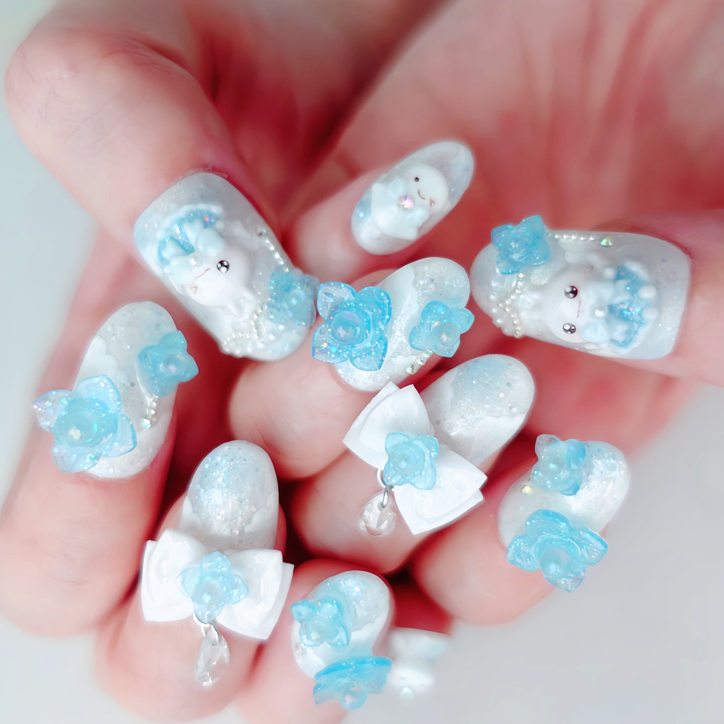 June Limited Design ☆ Hime Hydrangea Nails