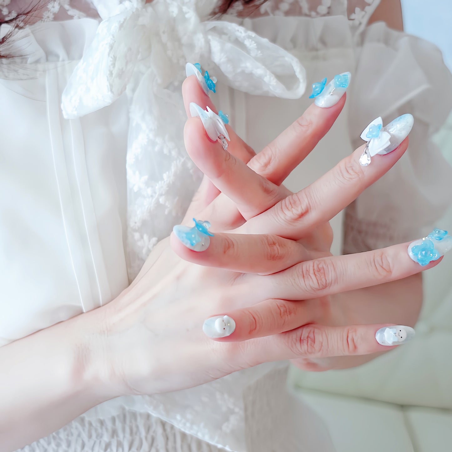 June Limited Design ☆ Hime Hydrangea Nails