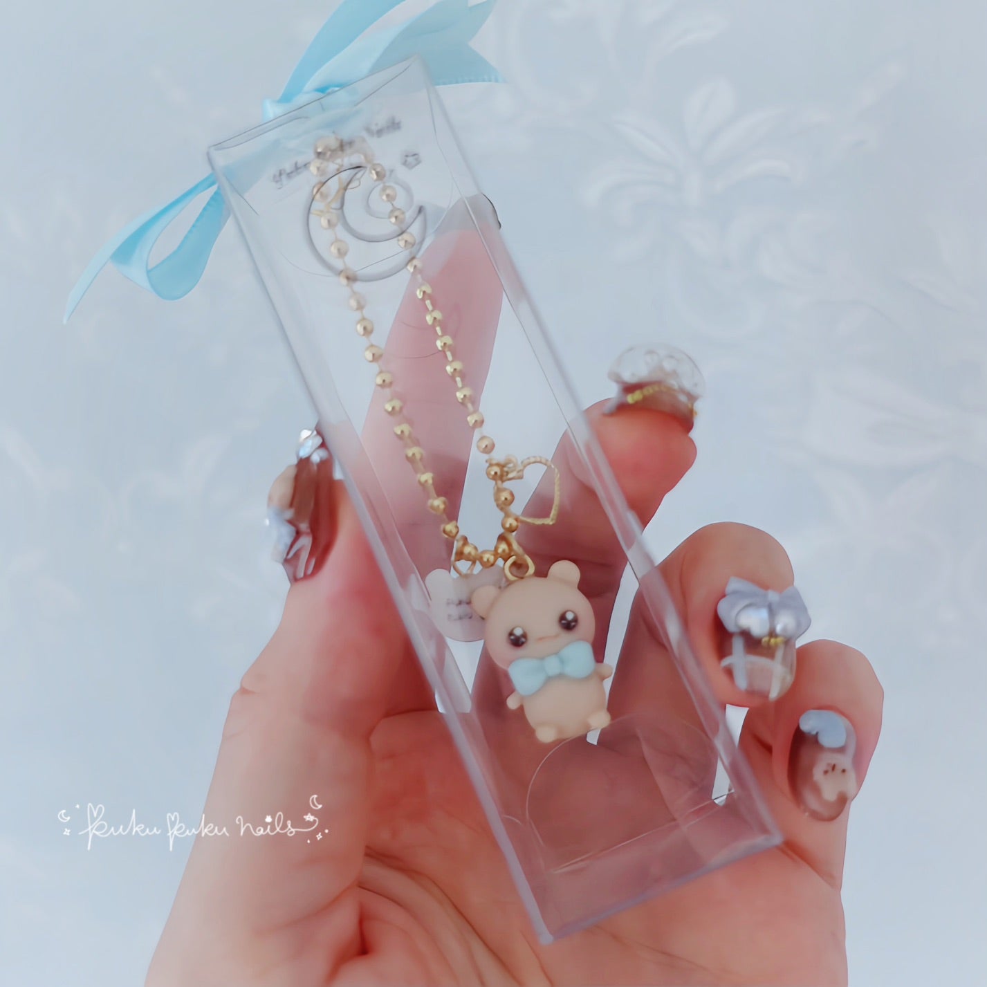 Puku-kuma Teddy Figure☆Blue
