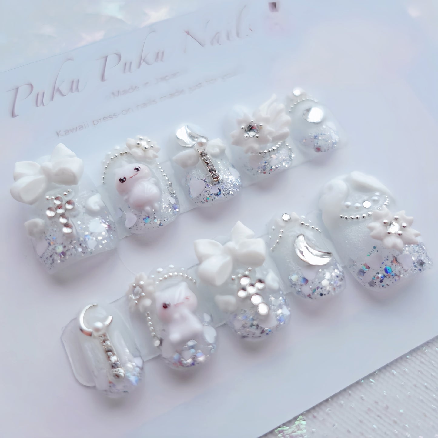 Angel Twinkle Veil Nails