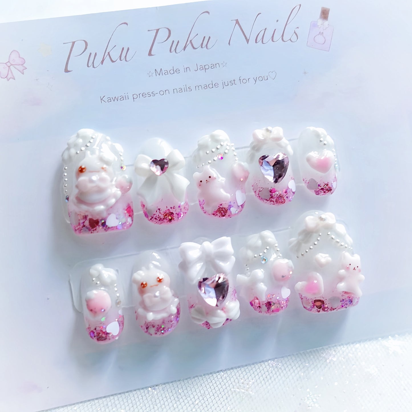 Milky Strawberry Nails