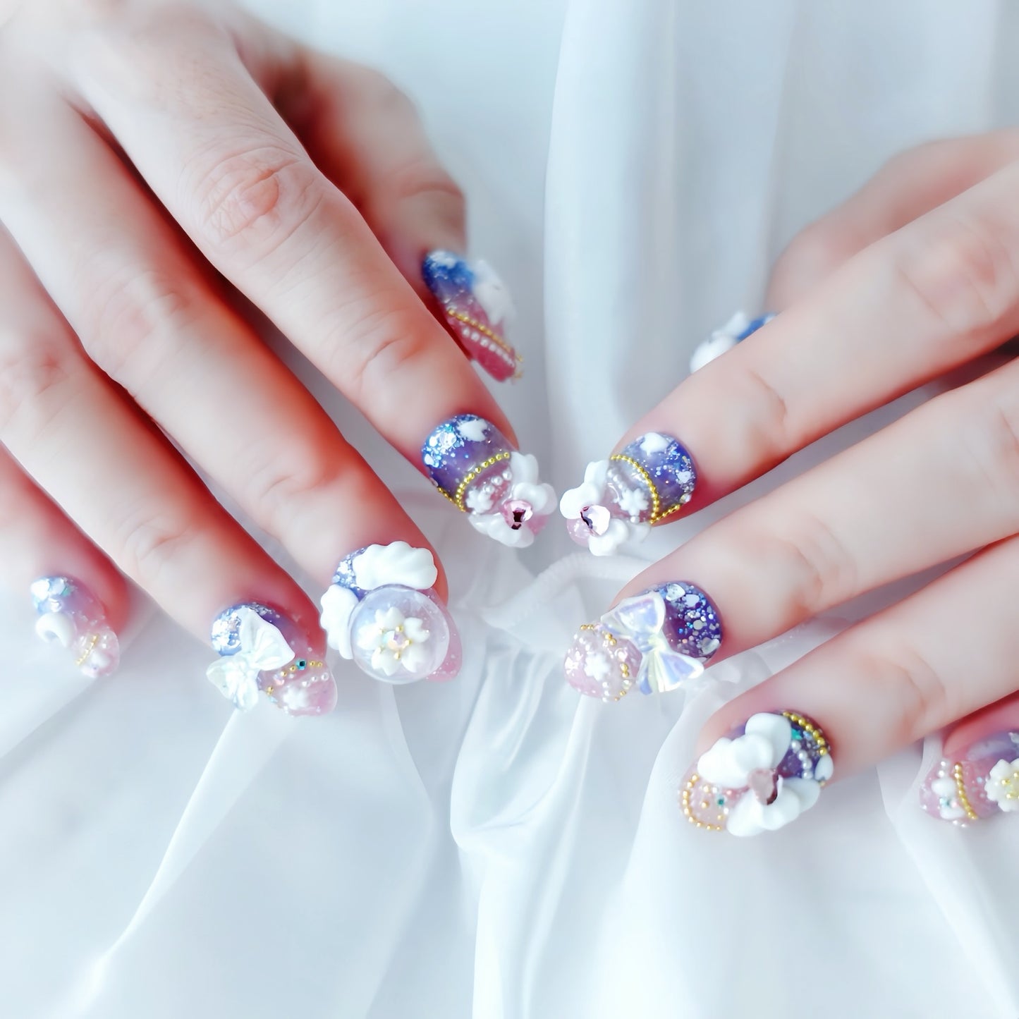 Magical Milky Sky Nails
