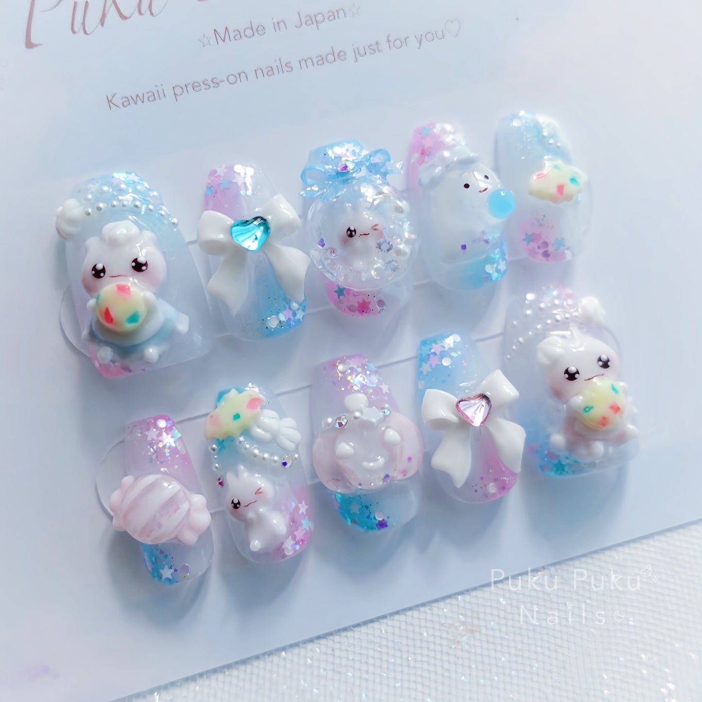 Halloween Cotton Candy Nails