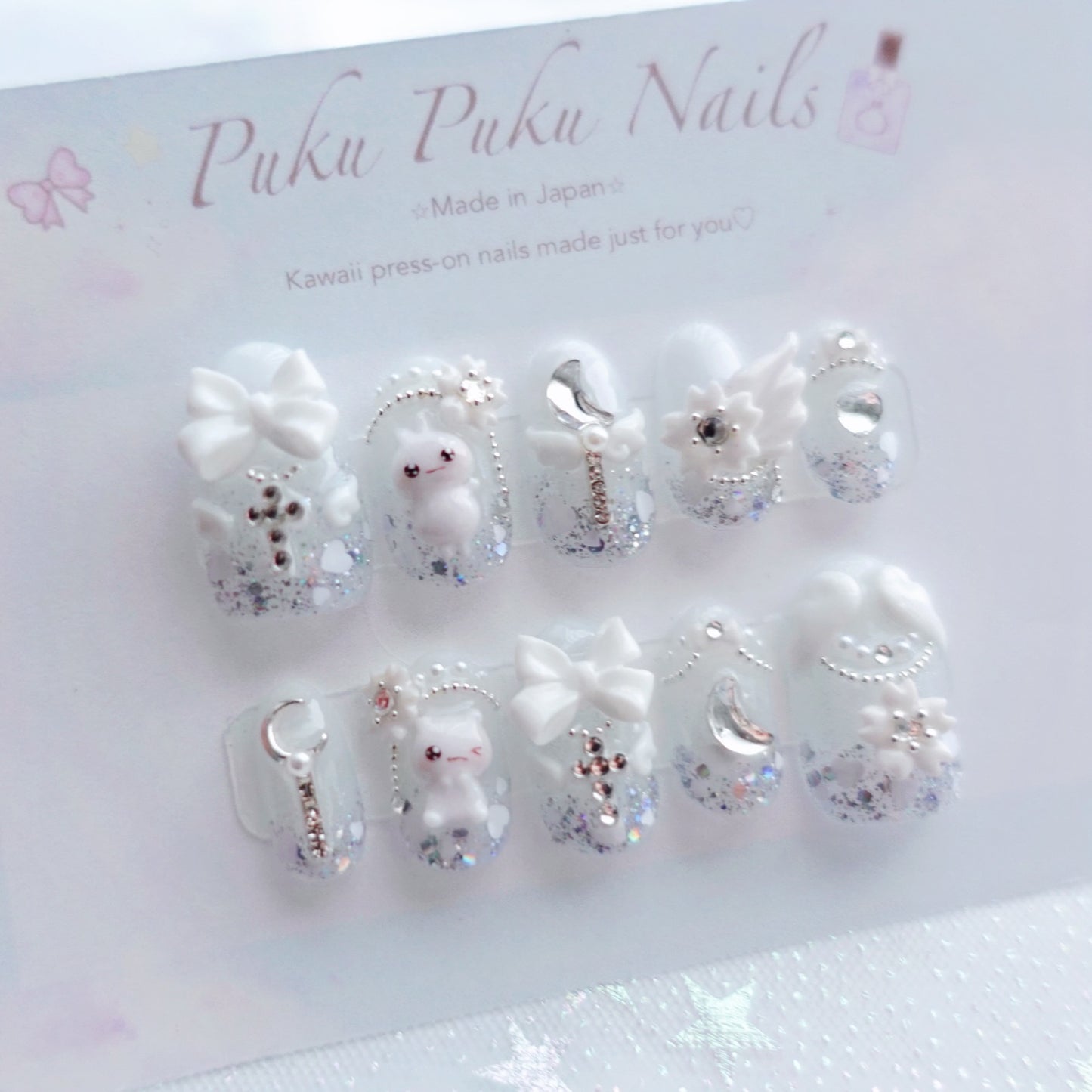 Angel Twinkle Veil Nails