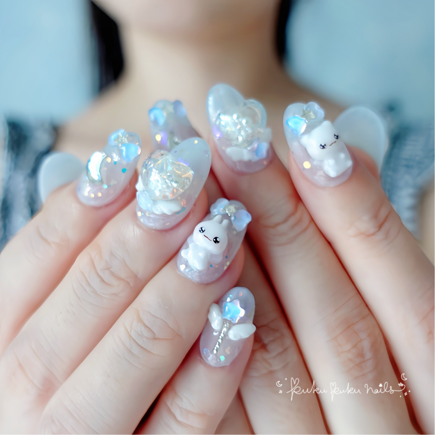 Aurora Snow Globe Magical Nails