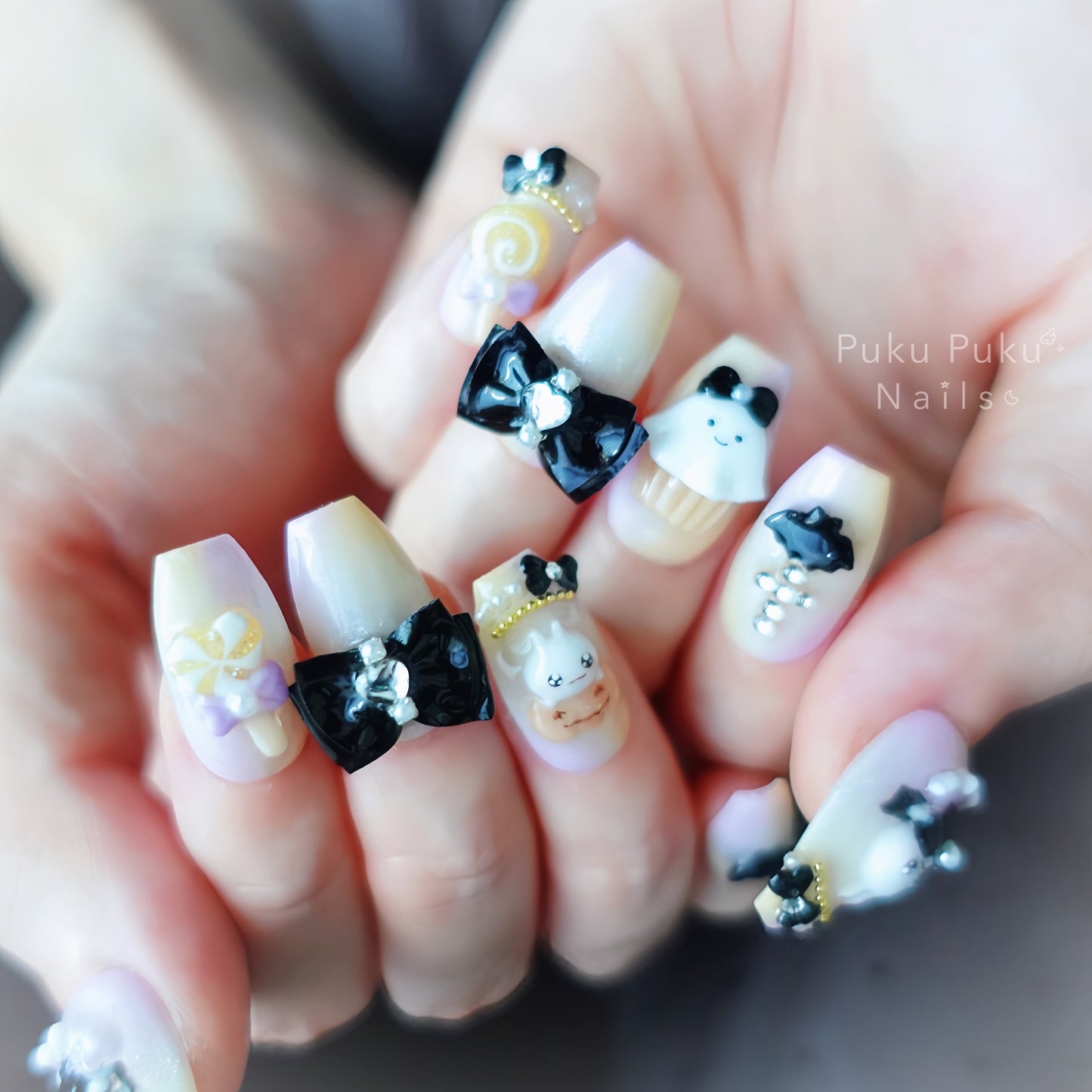 Kawaii Halloween Party Nails