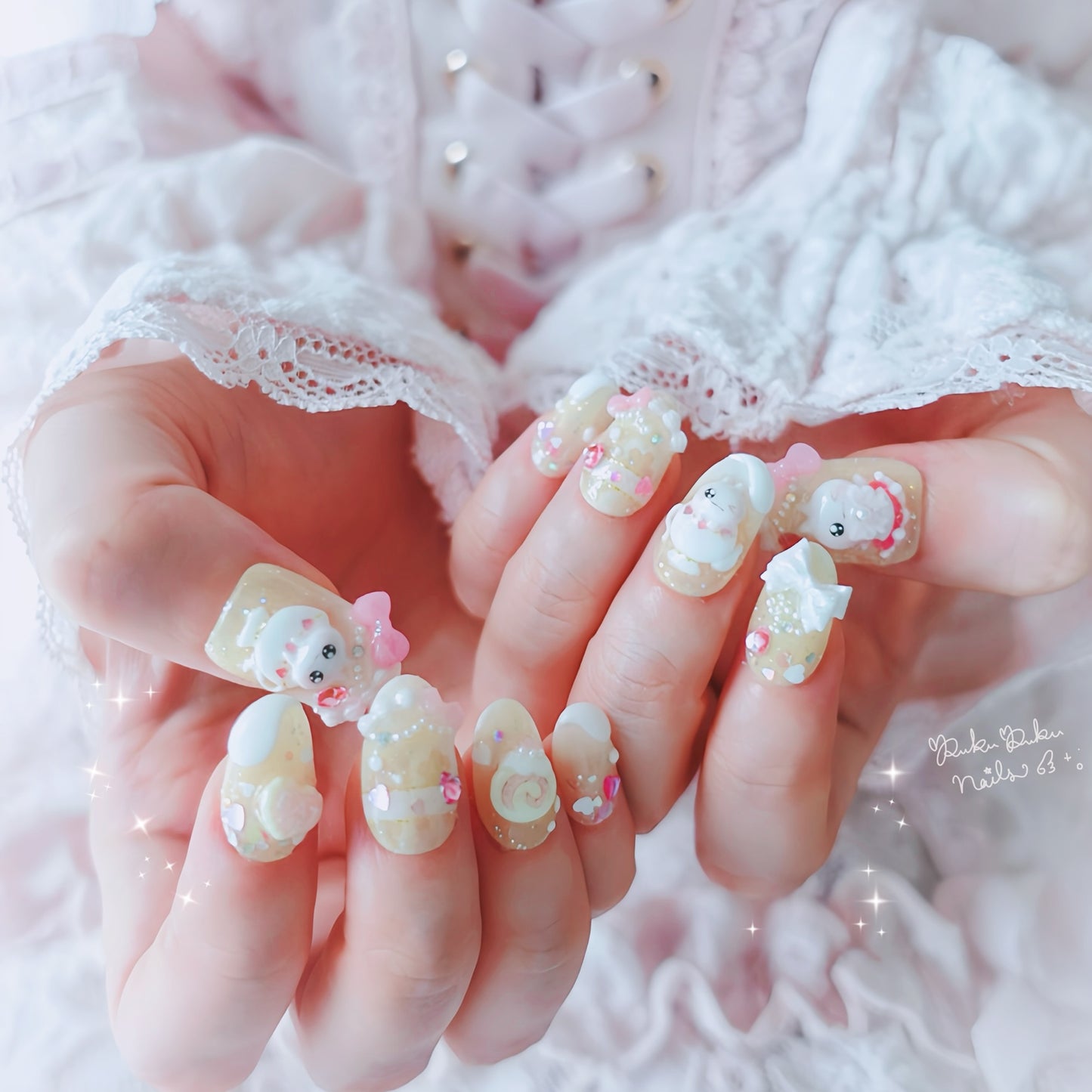 Sakura Shortcake Nails🍰🌸 ໒꒱ ‧₊˚｡