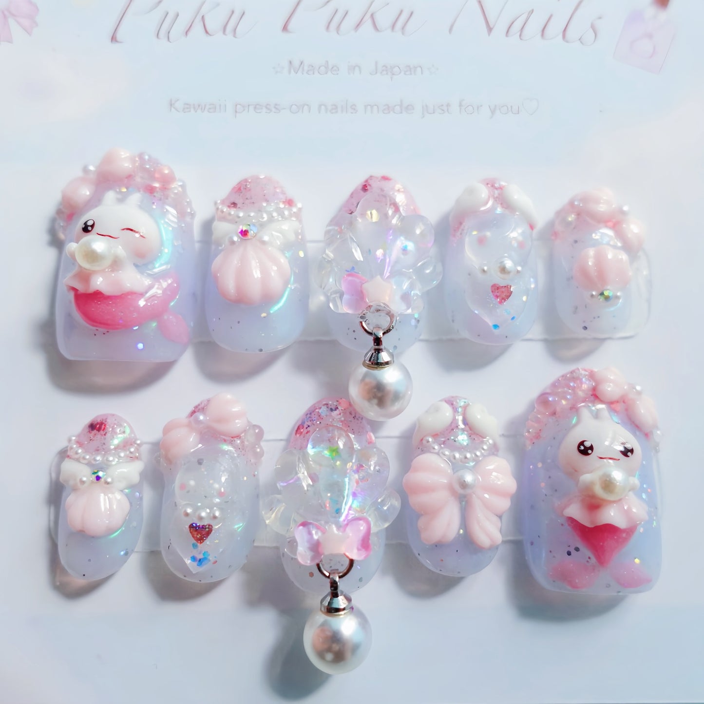 Summer Limited Design ☆Yumekawa Mermaid Princess Nails