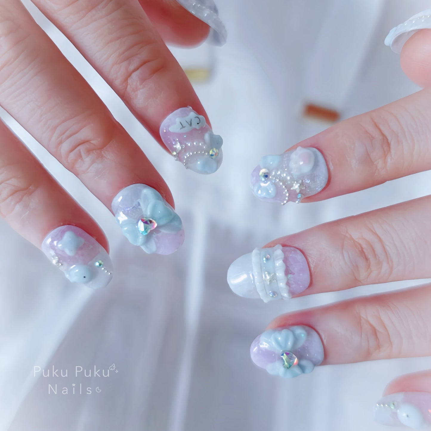 Yumekawa Kitty Nails🐈☁️
