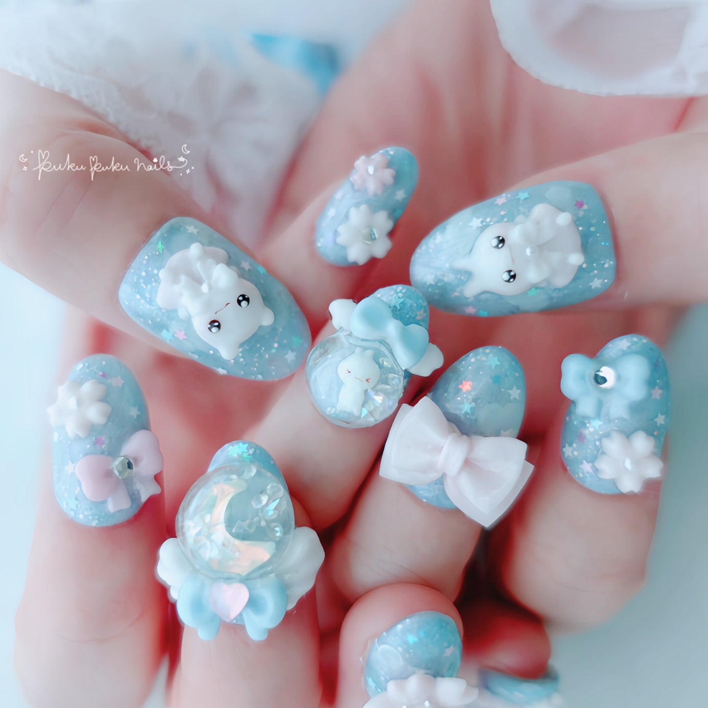 January Limited Design ⭐︎ Dreamy Sakura Sky Nails