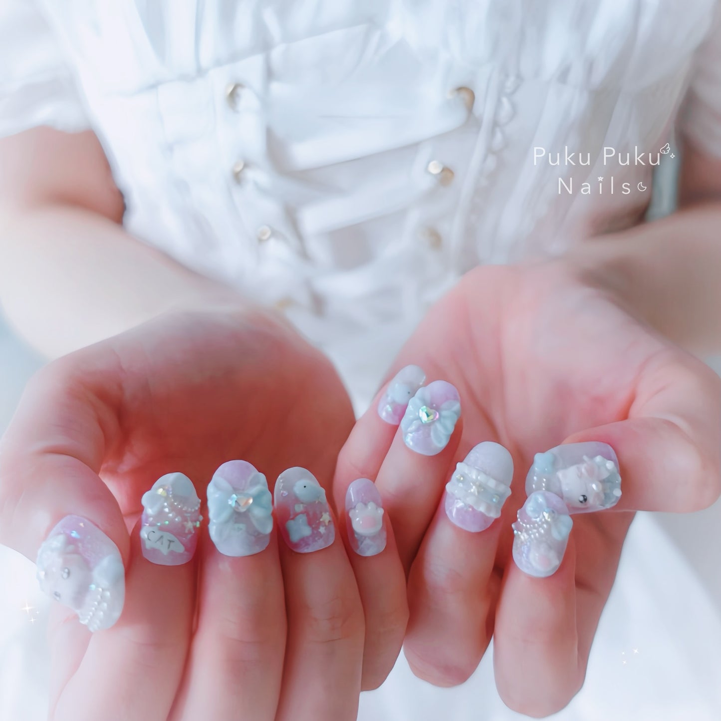Yumekawa Kitty Nails🐈☁️