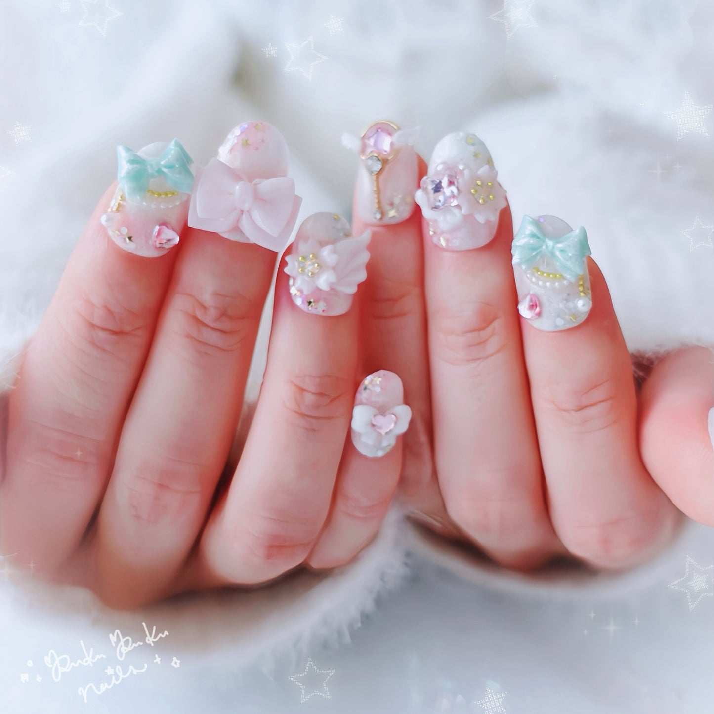 Sakura Magical Girl Nails