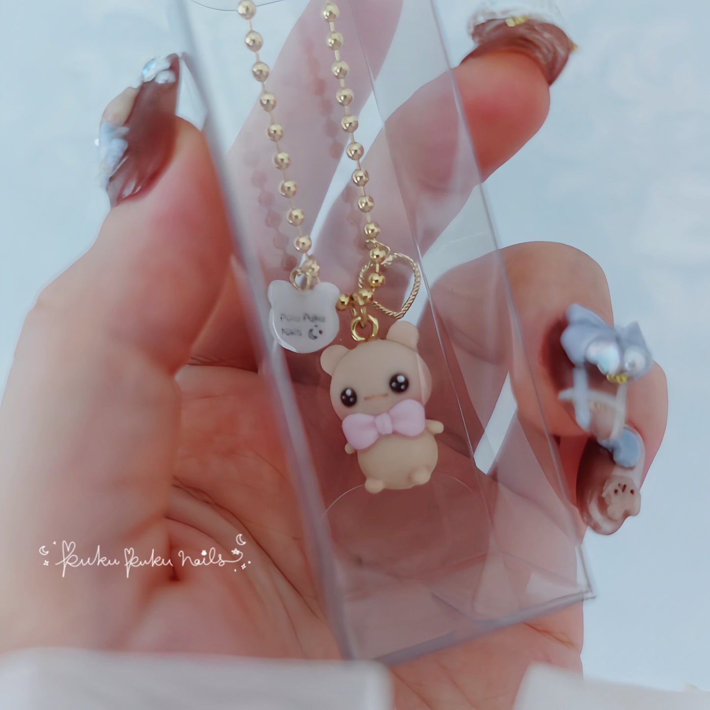 Puku-kuma Teddy Figure☆Pink