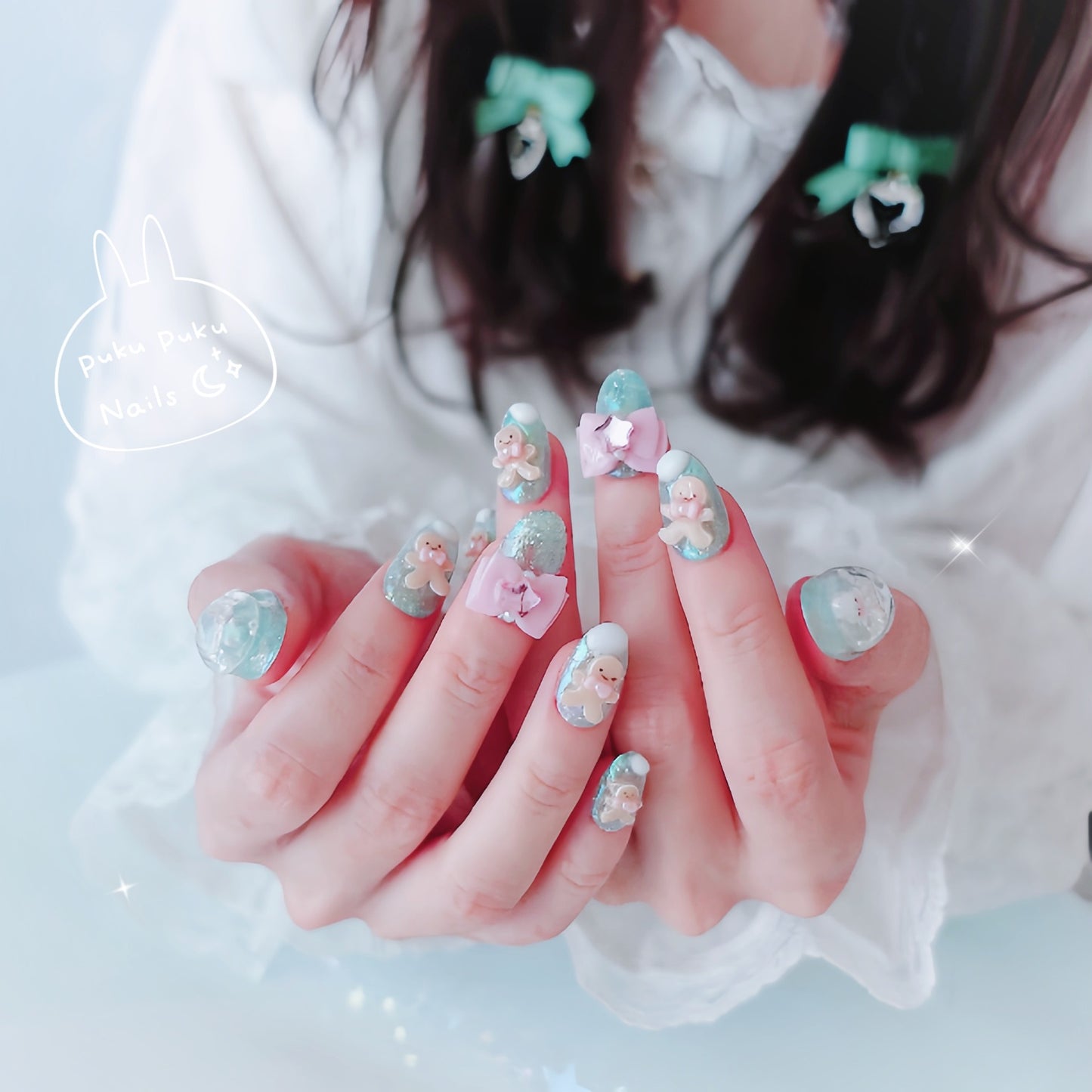 ⭐︎Christmas Limited Design⭐︎ Christmas Snow Globe Nails