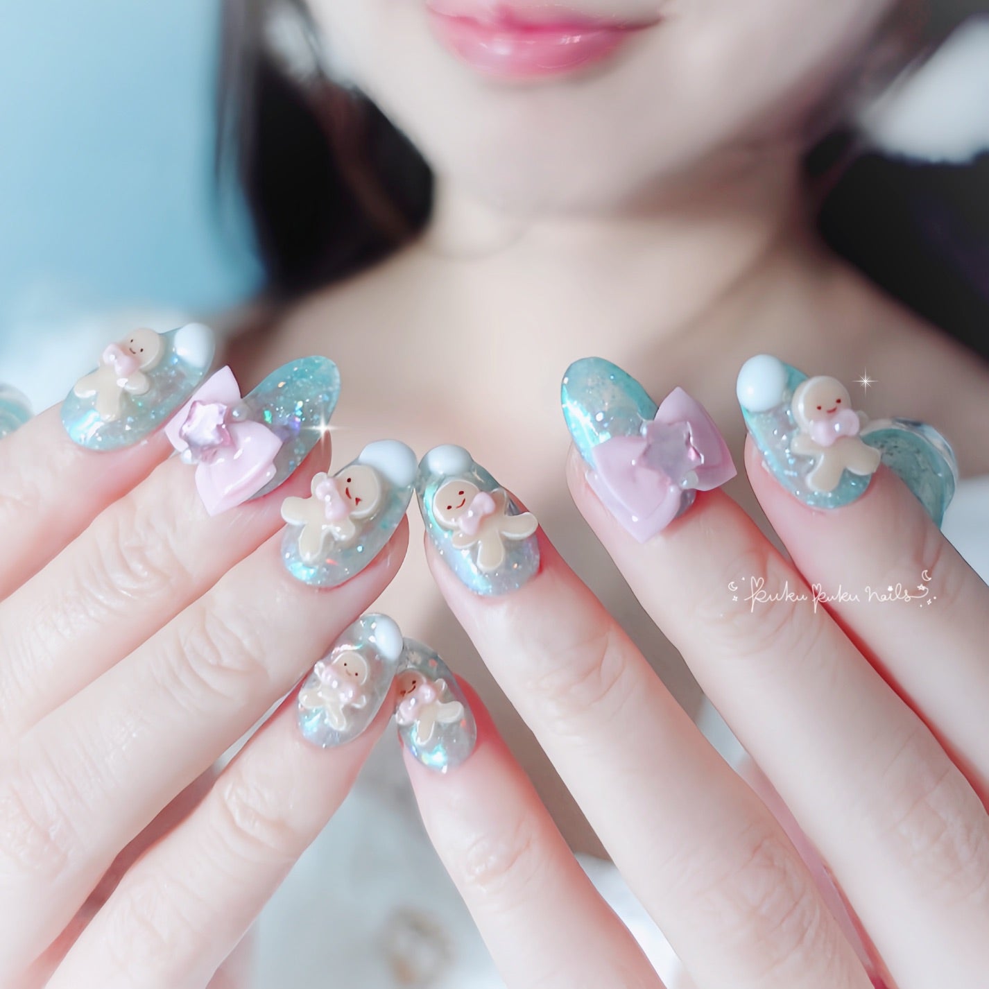 ⭐︎Christmas Limited Design⭐︎ Christmas Snow Globe Nails