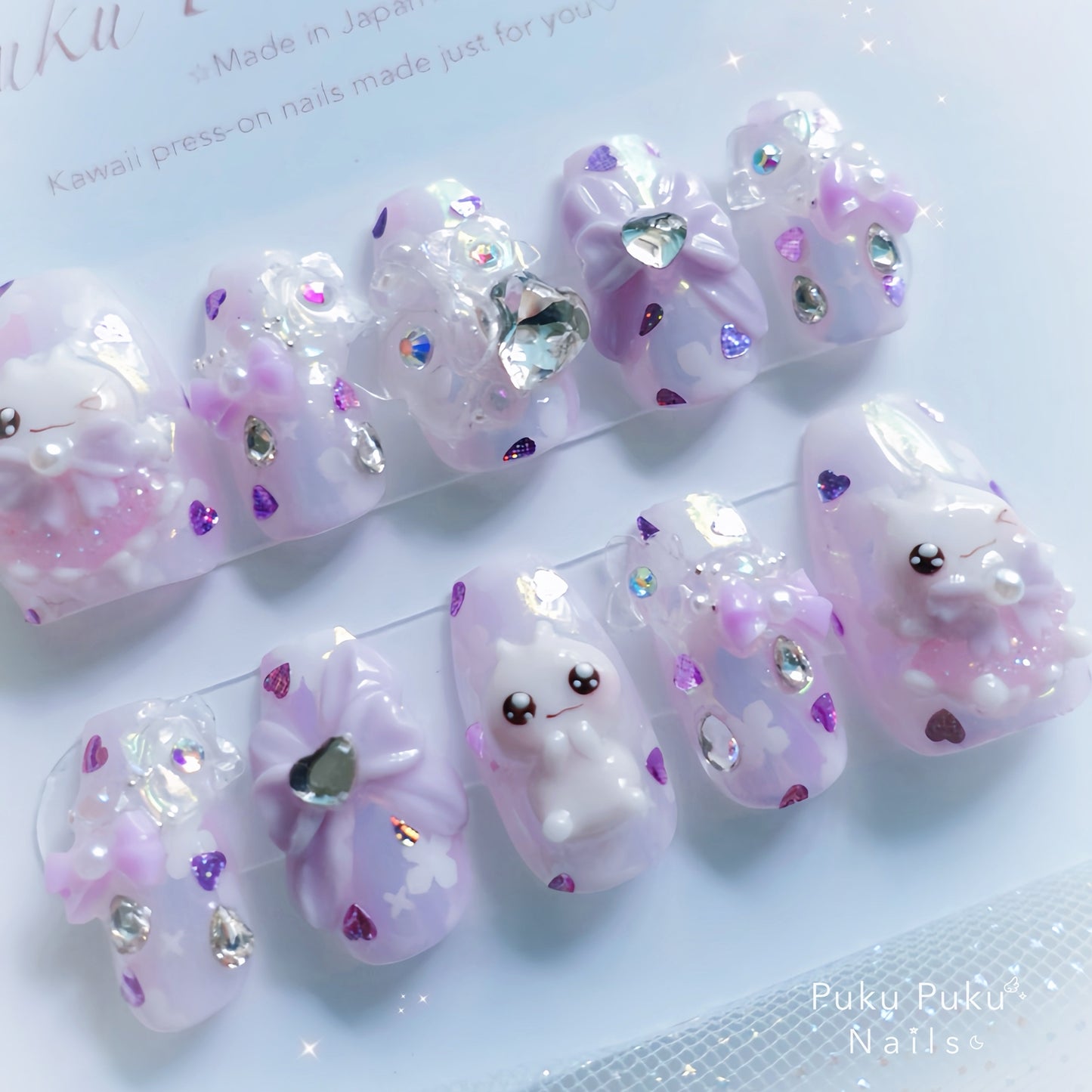 Hydrangea Jewel Shower Nails