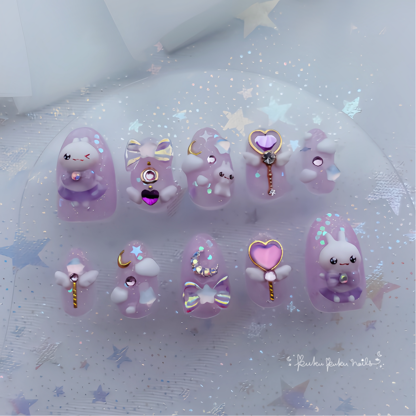 Purple Magical Nails