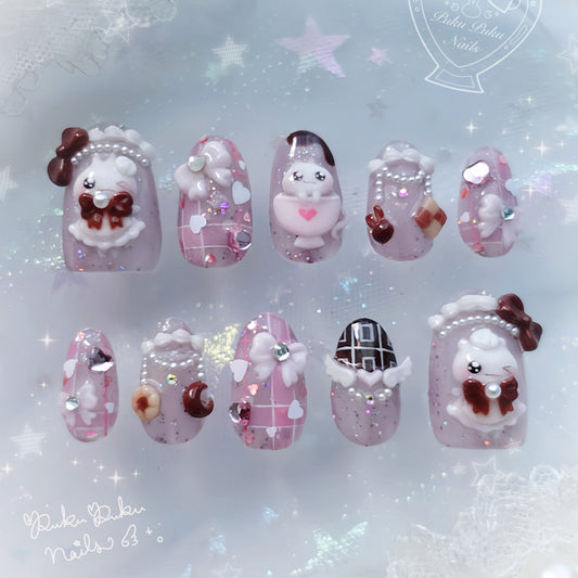 Sweet Chocolate Cafe Nails
