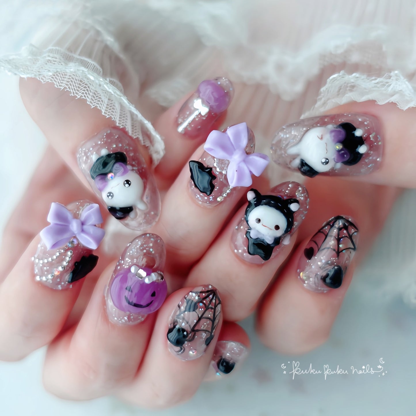 Halloween Limited Design ☆Kawaii Spider Nails