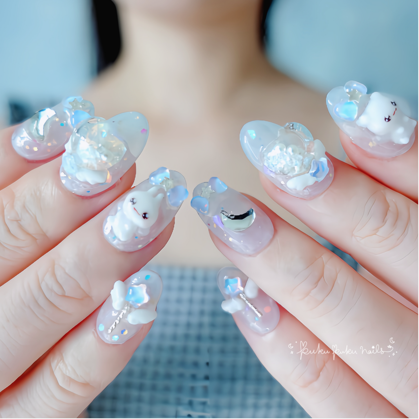 Aurora Snow Globe Magical Nails