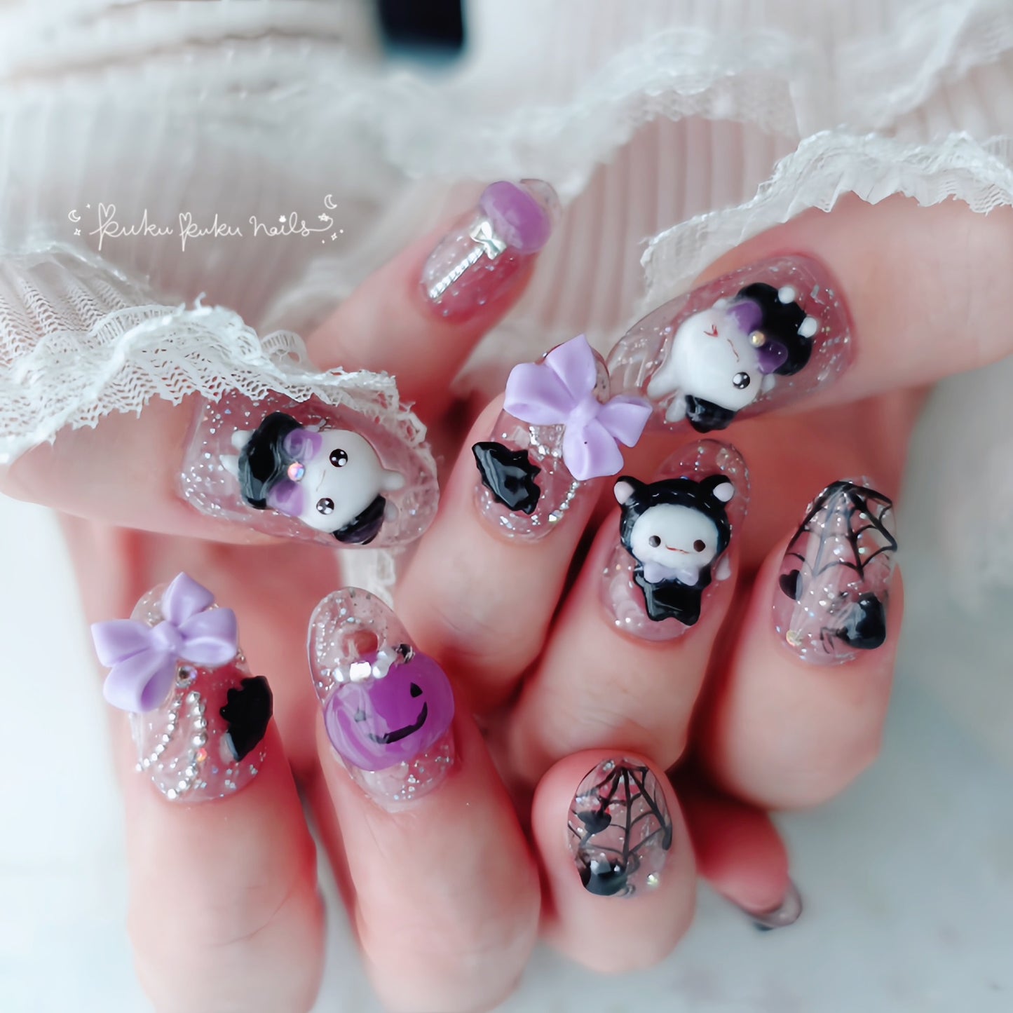 Halloween Limited Design ☆Kawaii Spider Nails
